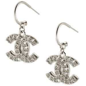 Authentic Chanel Earrings Silver plated